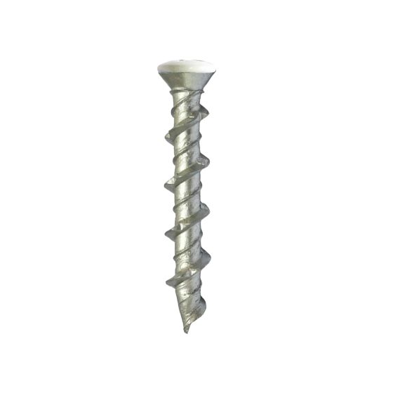 Wall Screws - Countersunk Head - White - 5mm x 50mm - Box of 100