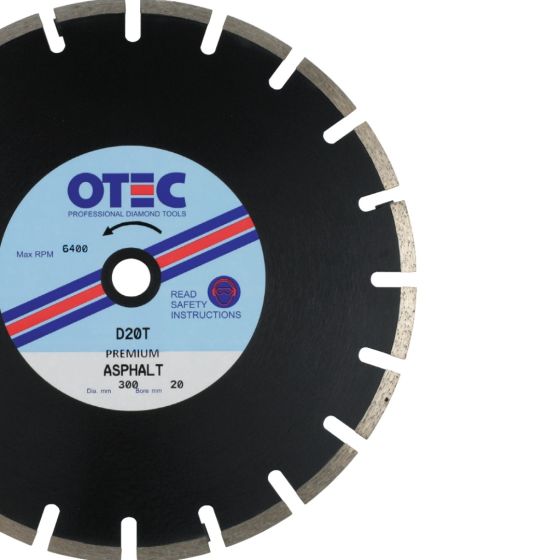 Asphalt Diamond Blade – Premium – Undercut Protected – 300x20mm – OTEC D20T cutting asphalt | CMT Group