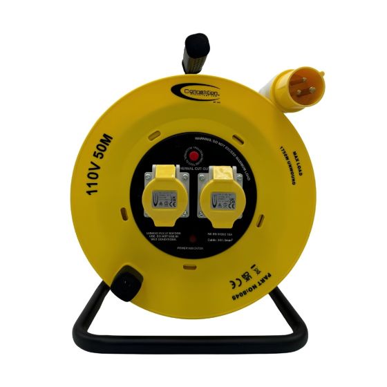 110V cable reel 50m yellow