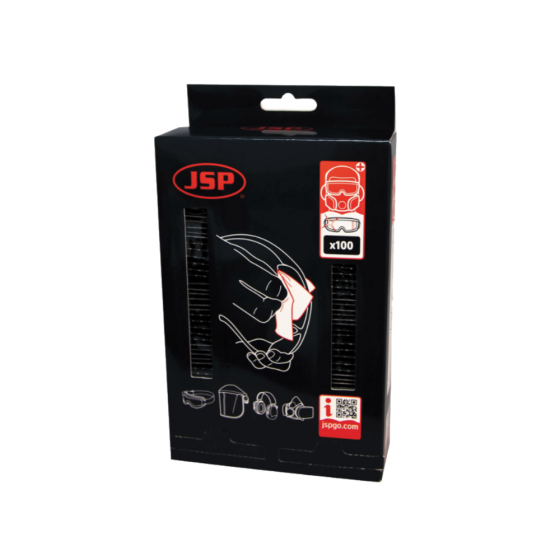 Box of 100 Pre-Moistened Lens/ PPE Wipes (JSP-GO™)