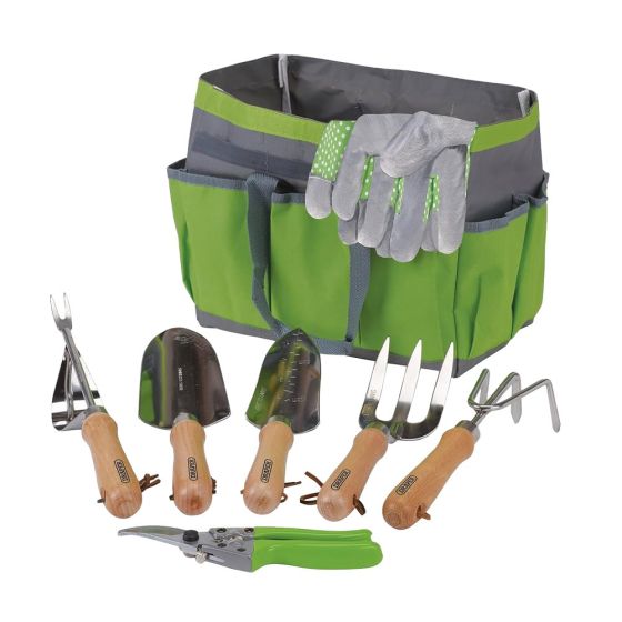 Stainless Steel Garden Tool Set - 8 Pieces c/w Storage Bag