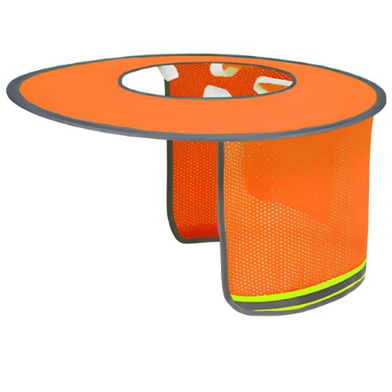 Hi-Vis Helmet Sunshade Neck Cape - Full Brim Design