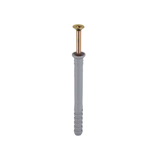 Hammerscrew - Drive Screw - Zinc Plated & Yellow Passivated - 5mm x 5mm - Box of 100