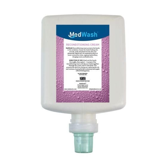MedWash Perfumed Reconditioning Cream Refill Cartridge 1 litre bottle front label view | CMT Group UK