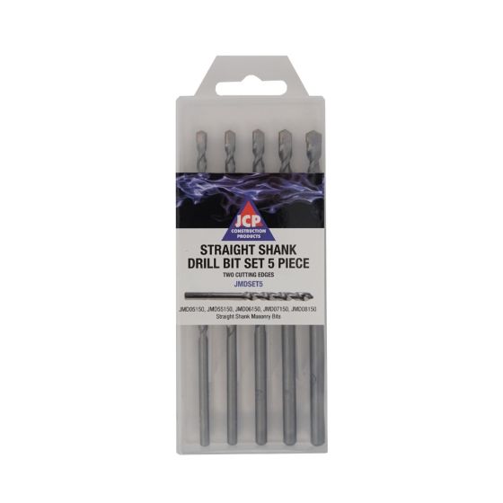 JCP Masonry Straight Shank Drill Bit Set 5 Piece