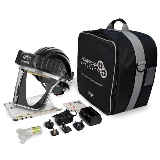 JSP Powercap Infinity 4-in-1 TH3 Powered Air Respirator - Black Helmet for Supervisors