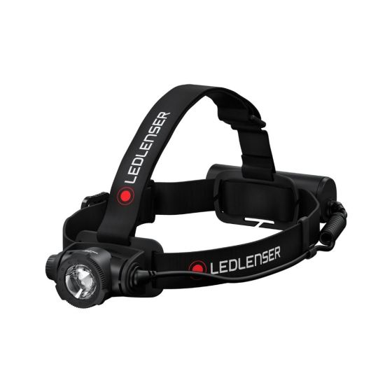 Ledlenser H7R Core rechargeable head torch black body with headband| CMT Group UK