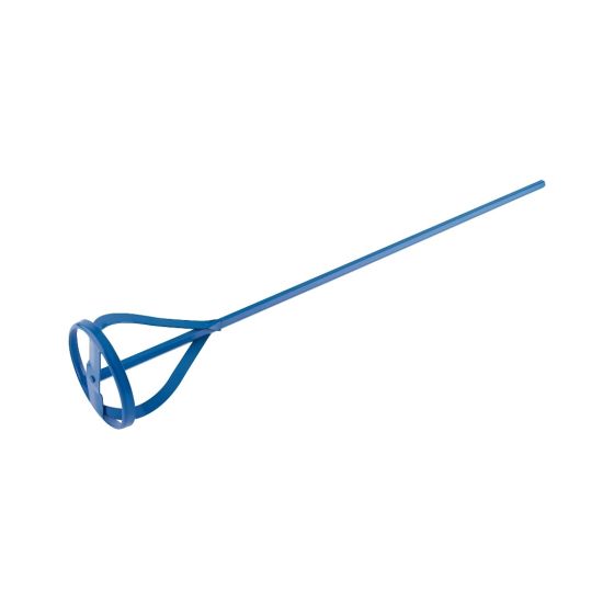 Steel mixing paddle 100mm head 600mm shaft 10mm hex shank powder coated single paddle view | CMT Group UK