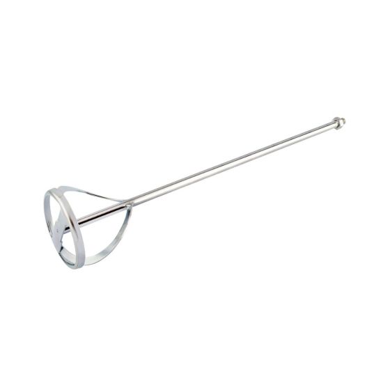 2 blade mixing paddle 120mm head 600mm shaft M14 thread zinc coated steel single paddle view | CMT Group UK