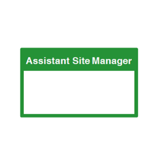 Site Sign - 3mm Correx - 297x420mm A3- Assitant Site Manager