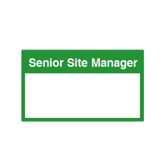 Site Sign - 3mm Correx - 420x594mm - Senior Site Manager 