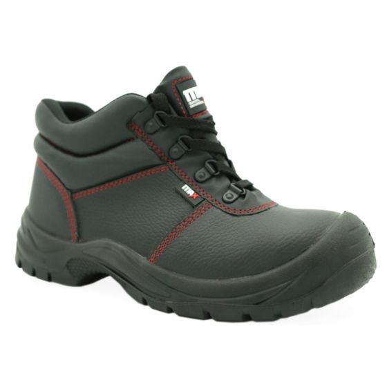 MAX Chukka Safety Boot – S1P Steel Toe & Midsole – Anti-Slip & Scuff Cap – Black - side profile | CMT Group