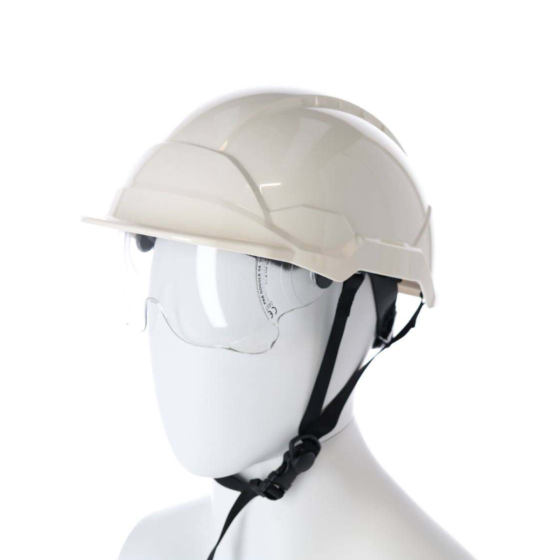 armourU Denali Safety Helmet with Integrated Anti-Fog Goggle - Unvented