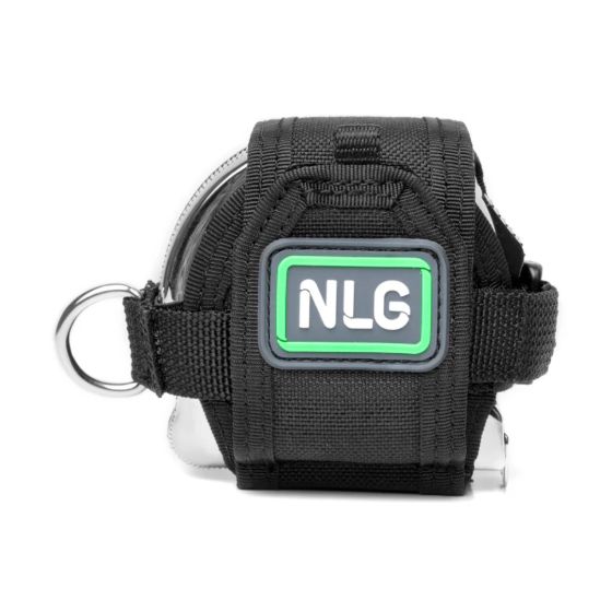 NLG tape measure tether with yellow tape blade extended showing full tape function retained | CMT Group UK