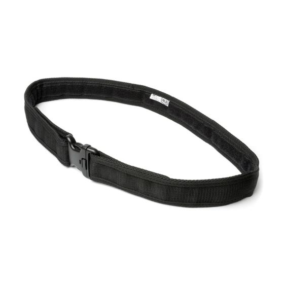 NLG superlight safety tool belt worn angled view showing buckle adjustment and padded webbing construction | CMT Group UK