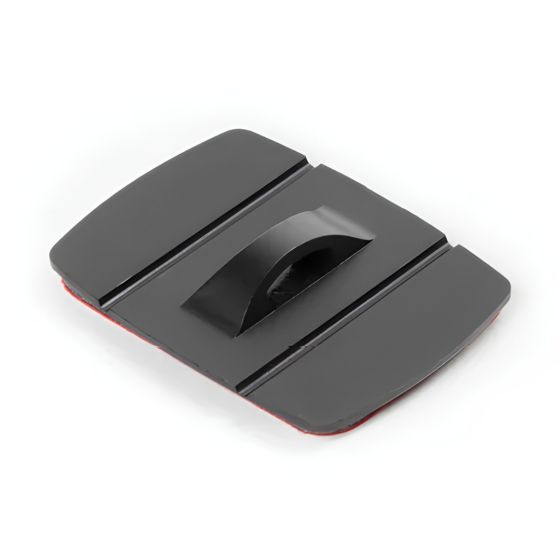 NLG mini adhesive D ring black 30mm x 20mm angled view showing D-ring loop and 3M VHB adhesive backing | CMT Group UK