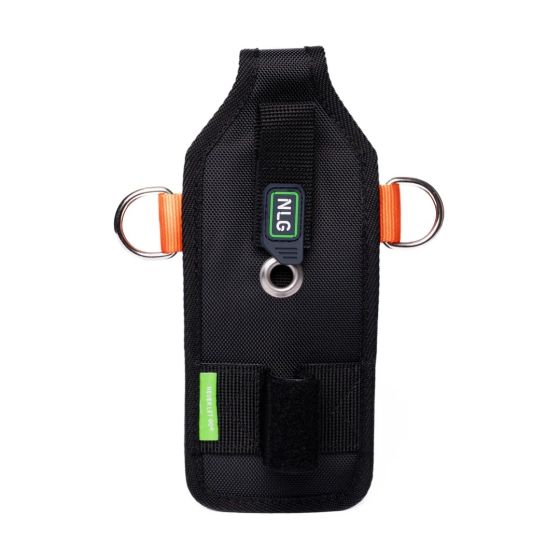NLG spanner holster front view black body two orange D-ring anchor points Quick Connect clip at top | CMT Group UK