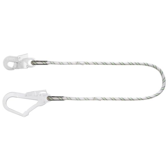 Kratos Restraint Kernmantle Rope Lanyard 1.5m - 22kN Steel Scaffold Hook and Snap Hook | CMT Group UK