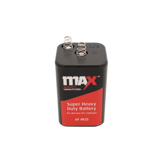MAX 6V Super Heavy Duty Lantern Battery - 4R25 - PJ996 front view 6V torch battery | CMT Group
