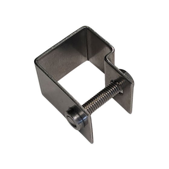 Stainless Steel C Clip for 25mm Grating c/w Fixing Bolt