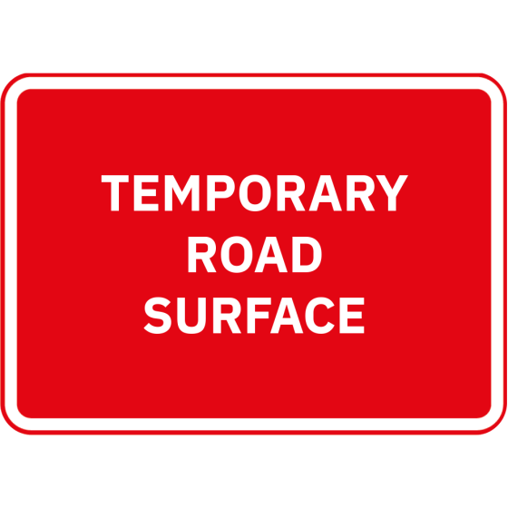 Metal Frame Road Sign PLATE ONLY 1050x750mm - Temporary Road Surface