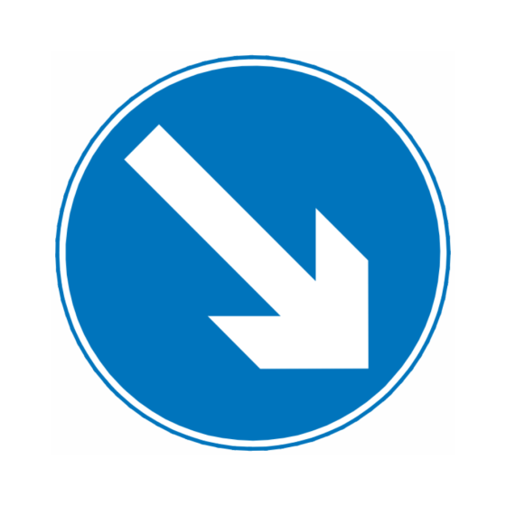 RA1 Plastic Quick Fit PLATE ONLY - Circular 750mm - 610 Blue Arrow Right