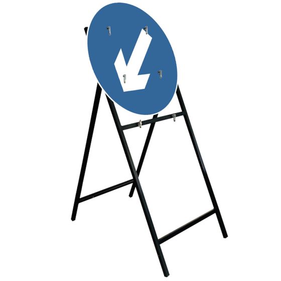 Arrow Left 750mm Circular Sign & Metal Quick Fit Frame