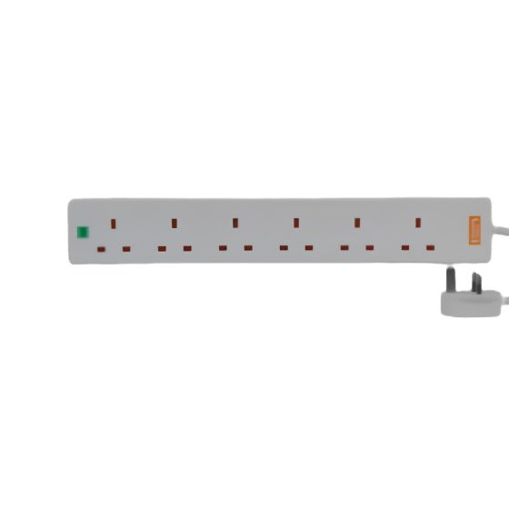 Surge Protected 6 Gang Extension Lead | CMT Group UK