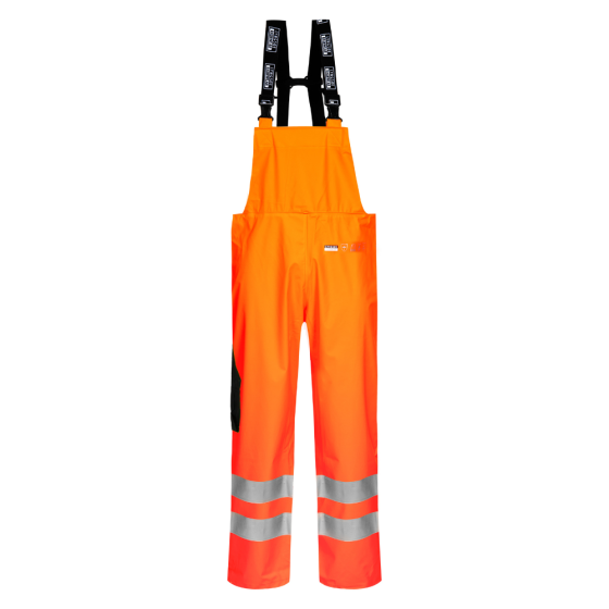 Flame Retardant Anti Static Waterproof Salopettes - Hi-Vis Orange
