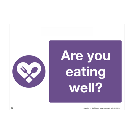 Mental Health Sign - 4mm Correx - 400x300mm - Are you eating well?