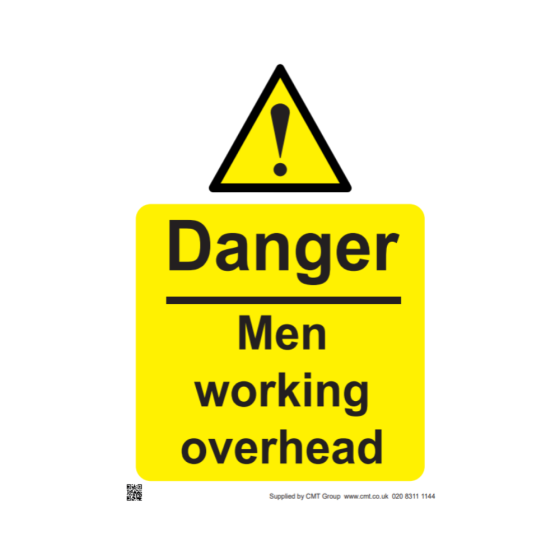 Site Sign - 3mm Correx - 210x297mm A4 - Men working overhead