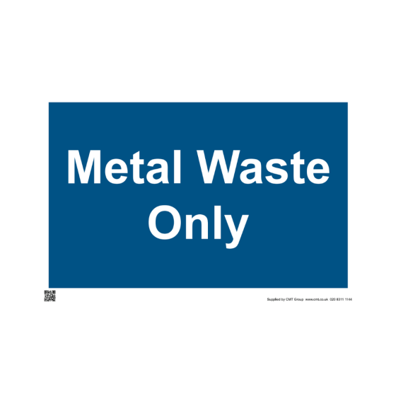 Site Sign - 6mm Correx - 594x841mm - Metal Waste Only
