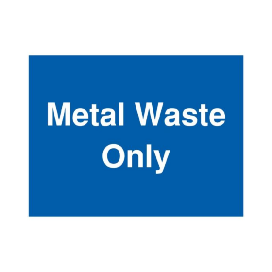 Site Sign - 3mm Correx - 297x420mm A3 - Metal Waste Only