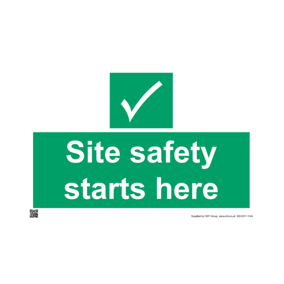 Site Sign - 3mm Correx - 420x594mm - Site Safety Starts Here