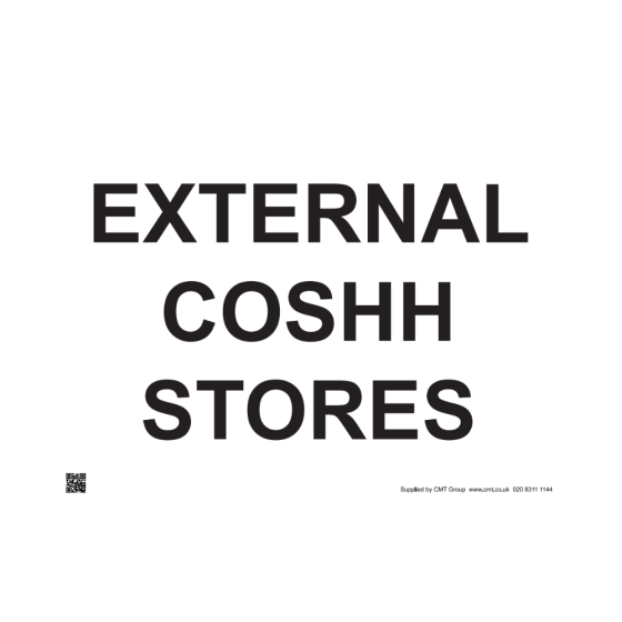 Site Sign - 3mm Correx - 297x420mm A3 - External COSHH Stores 