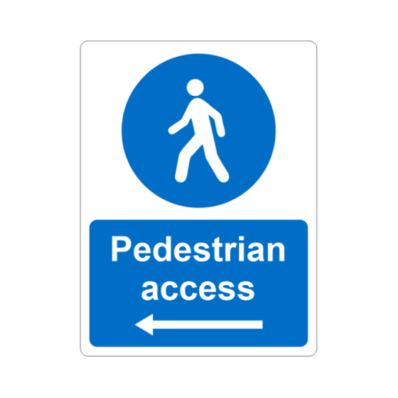 Site Site M093 - Pedestrian Access Left Arrow – 420x594mm - 3mm Correx