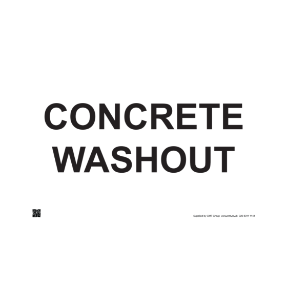 Site Sign - 3mm Correx - 420x594mm - Concrete Washout