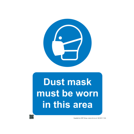 Dust Masks Must Be Worn In This Area 297x420mm A3 - 3mm Correx
