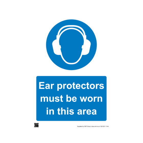 Site Sign - 3mm Correx - Ear protectors must be worn 420x594mm Rigid