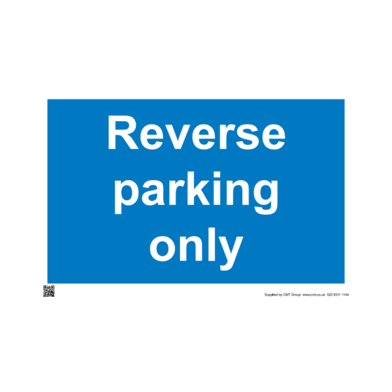 Site Sign - 3mm Correx - Reverse parking only  - 420x594mm (A2)
