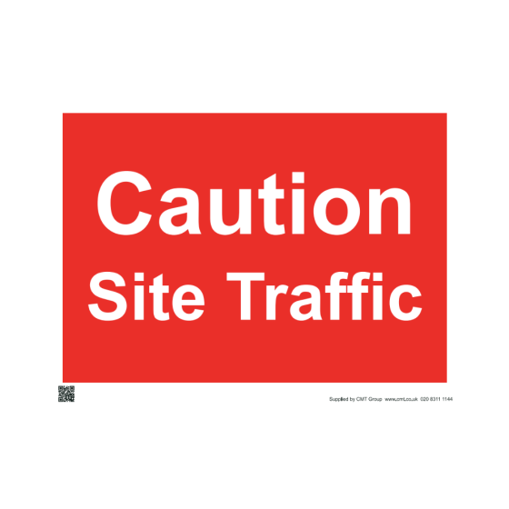 Site Sign - 3mm Correx - 297x420mm A3 - Caution Site Traffic