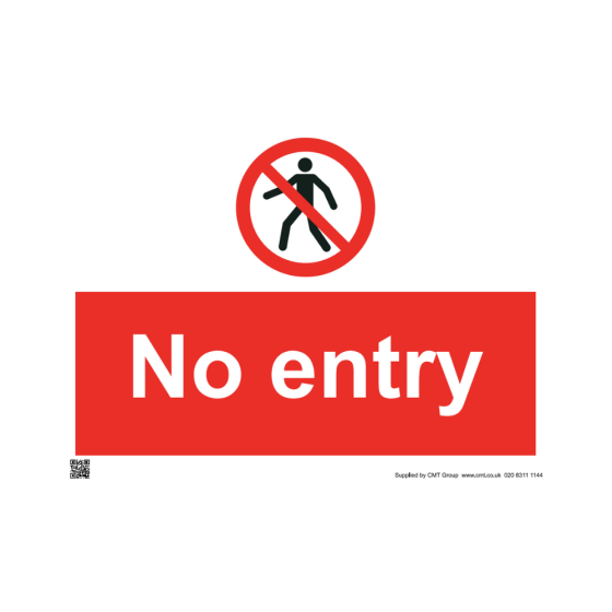 Site Sign - 6mm Correx - 594x841mm - No Entry