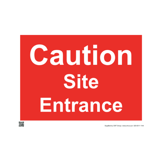 Site Sign - 6mm Correx - 594x841mm - Caution site entrance