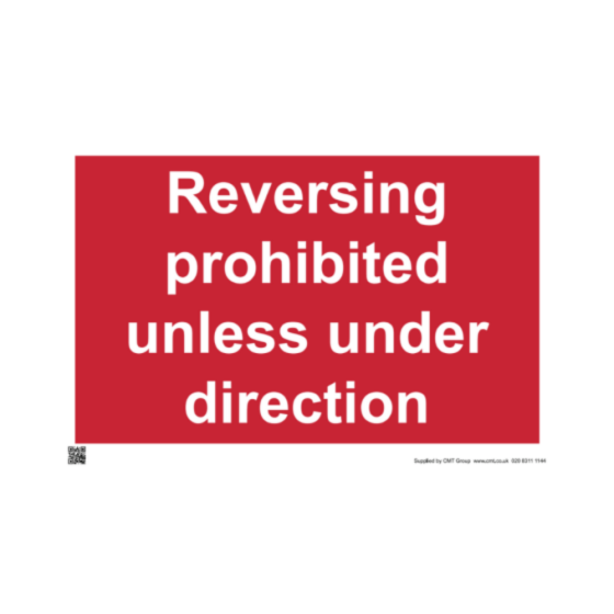 Site Sign - 6mm Correx - 594x841mm - Reversing prohibited unless under direction