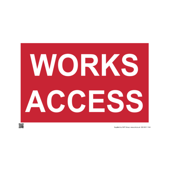 Site Sign - 3mm Correx - 420x594mm - Works access