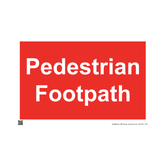 Site Sign - 3mm Correx - 420x594mm - Pedestrian footpath