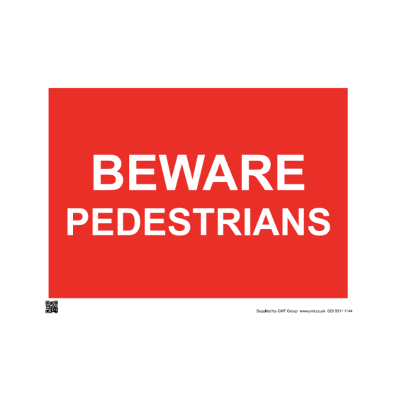 Site Sign - 6mm Correx - 594x841mm - Pedestrians beware uneven surface