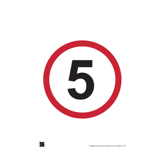 Site Sign - 3mm Correx - 5MPH - 420x594mm (A2)