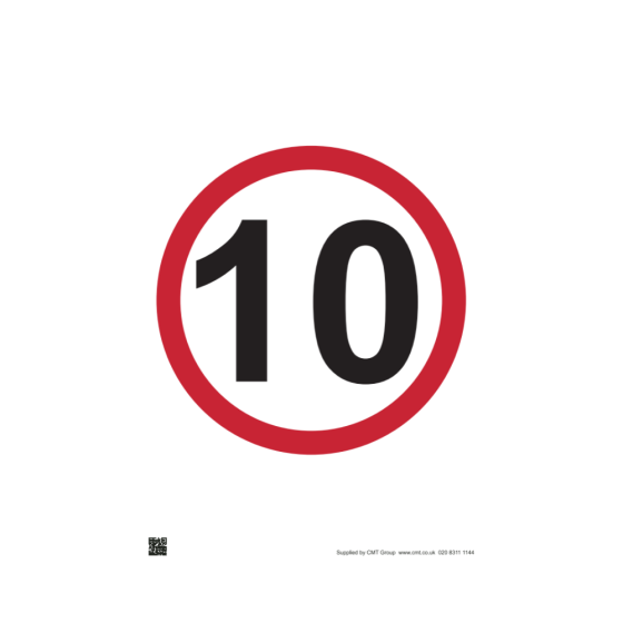 Site Sign - 3mm Correx - 10mph - 420x594mm (A2)