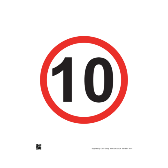 Site Sign - 3mm Correx - 10mph - 297x420mm (A3)